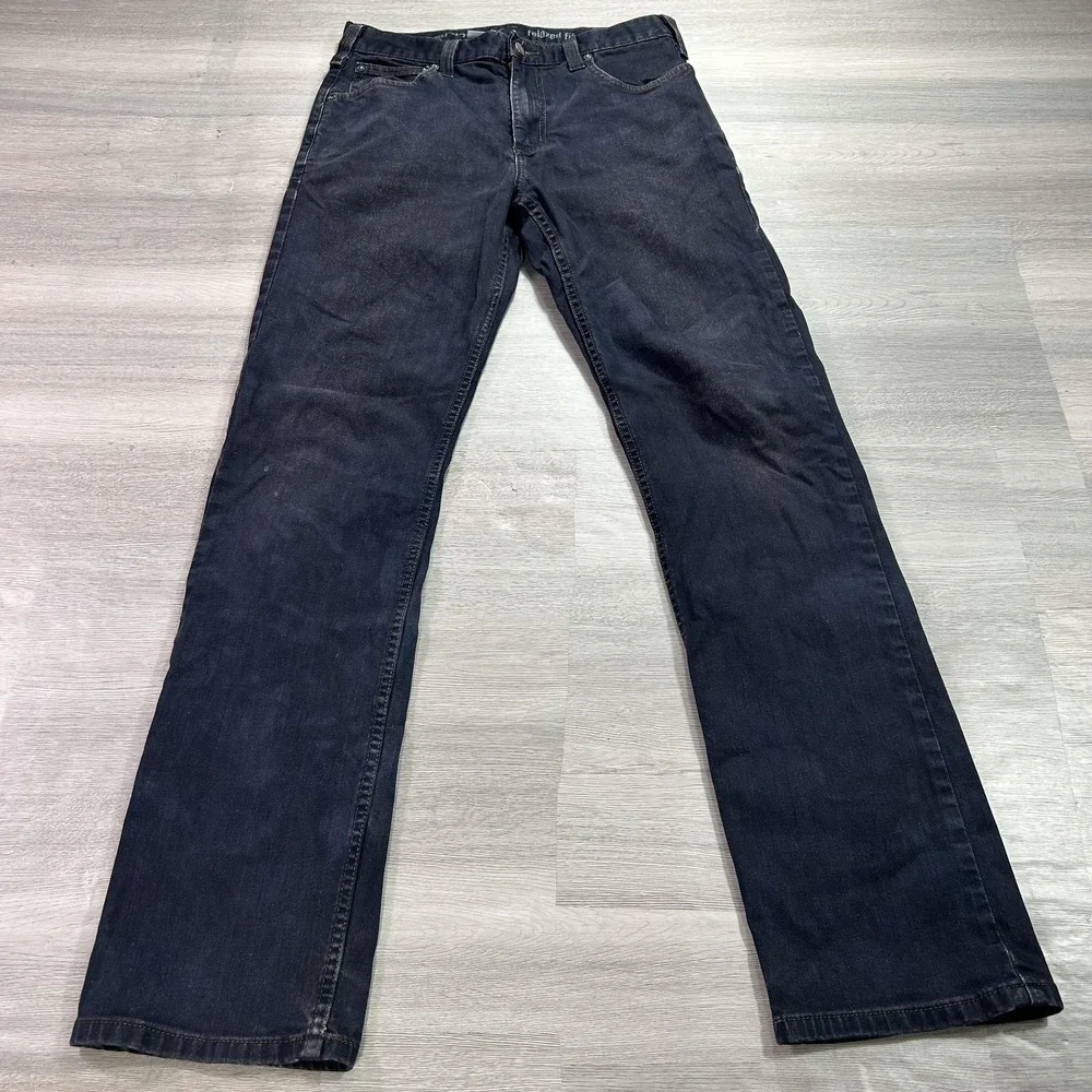Carhartt Jeans Mens 30x34 Blue Relaxed Fit Straight Stretch Dark Wash